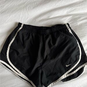 Nike Women's Black and White Athletic Shorts